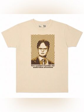 The Office Dwight Schrute “Undivided Attention” Graphic Tee Size Large
